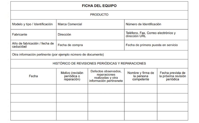 Revisión de los equipos de protección individual